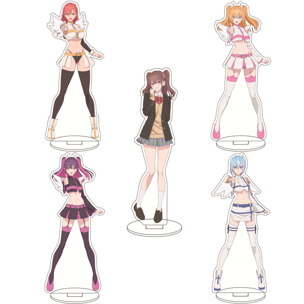 Anime Merchandise Collection - 16CM アニメ 2.5 真実のリリサ ‌ リリサ・アマノ、ミカリ・タチバナ、ノノア・アリア、キサキ。アクリル製スタンドフィギュア。コスプレグッズ、装飾品、ギフト。