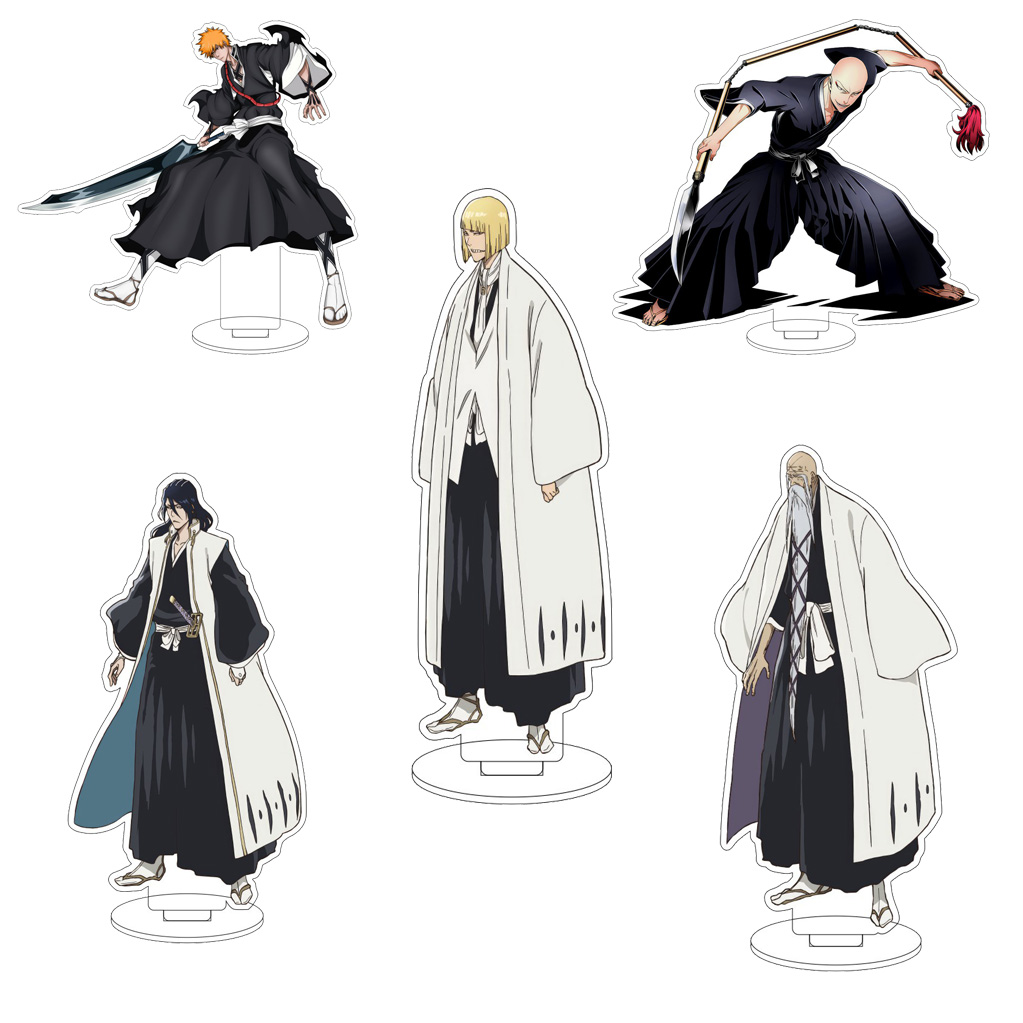 Anime Merchandise Collection - 16 センチメートルアニメブリーチ石田雨竜井上織姫浦崎一護朽木ルキアコスアクリルフィギュアスタンド装飾品クリスマスギフト