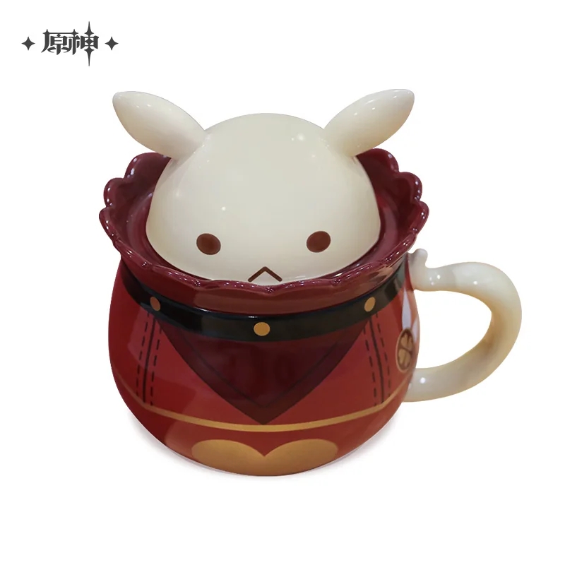 Anime Merchandise Mugs - 原神公式「バウンスバウンス」マグカップ、コスプレ、クレー、飲み物用カップ、漫画・アニメグッズ、誕生日プレゼント。