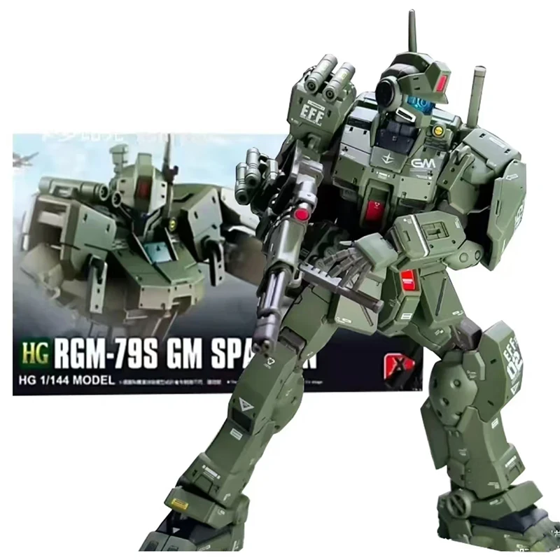 Bandai Gundam Hg - XFS Hg 1/144 RGM-79S Gm スパルタン組立モデル可動ジョイントハイモデルキットギフトおもちゃコレクション子供のためのアクションフィギュアモデル
