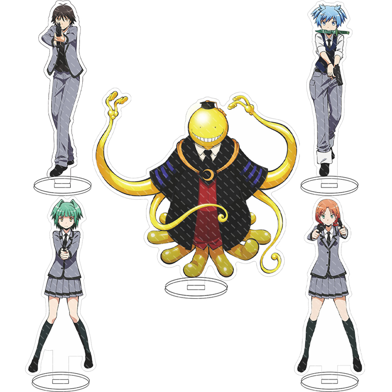 Anime Merchandise Collection - 16cmのアニメ「暗殺教室」の登場人物、志田ナギサ、小野寺コロ先生、阿闇カーマ、秋野カエデのアクリルスタンドフィギュア。コスプレ用、装飾品、ギフトとしても。