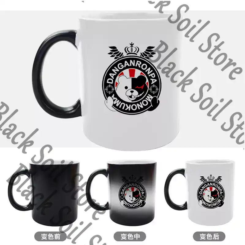 アニメダンガンロンパモノクマコスプレ漫画グッズセラミック変色 - Anime Merchandise Mugs のレビューと価格